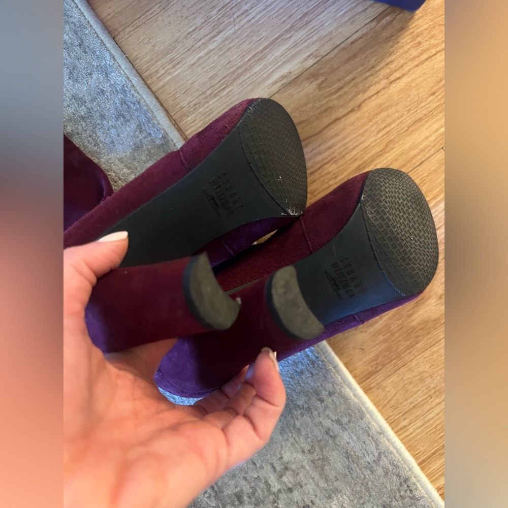 (Red) Stuart weitzman suede highland boots - Picture 5 of 11